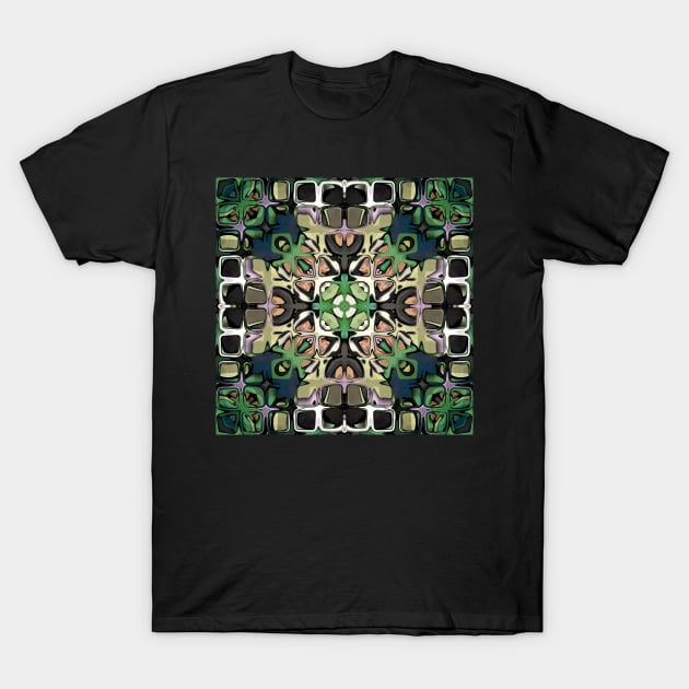 Green Kaleidoscope T-Shirt by perkinsdesigns